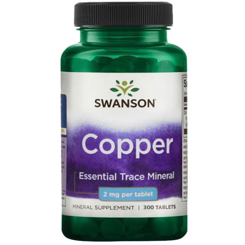Хелатирана Мед (Chelated Copper) 300 таблетки | Swanson