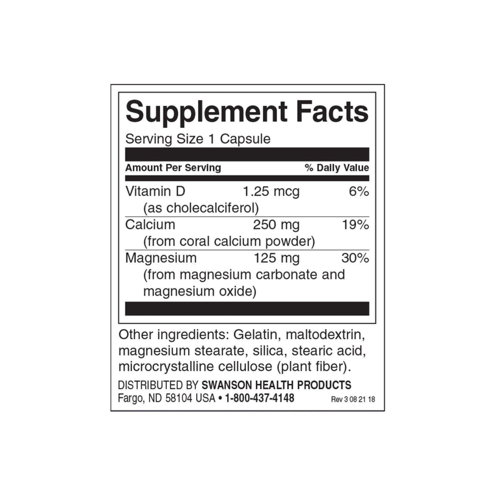 Комплекс Коралов Калций на Капсули Топ Цена Swanson