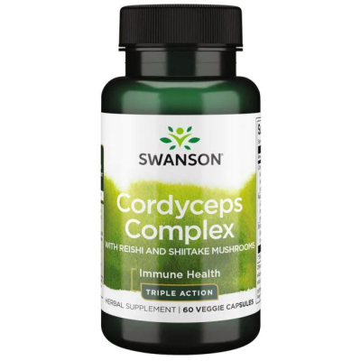 [Cordyceps Complex with Reishi and Shiitake Mushrooms 60 веге капсули | Swanson Поддържа доброто здраве и силна имунна система Предпазва от развитието на автоимунни заболявания Дарява с повече с