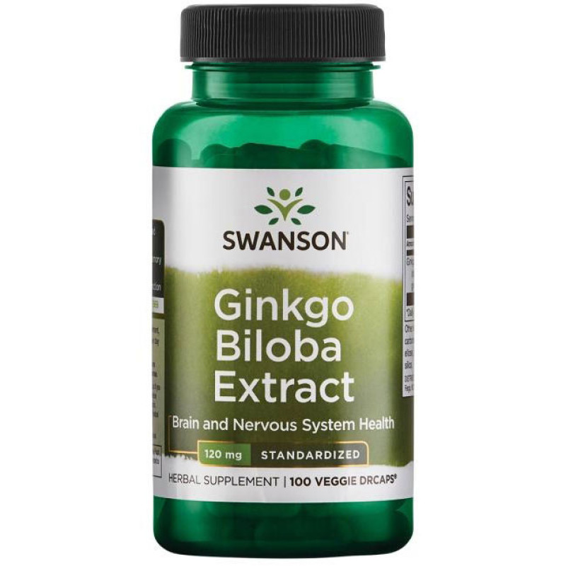 Standardized Ginkgo Biloba Extract 120 мг 100 капсули | Swanson