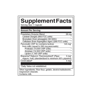Digestitol with Enzymes & BioPerine 60 капсули | Swanson