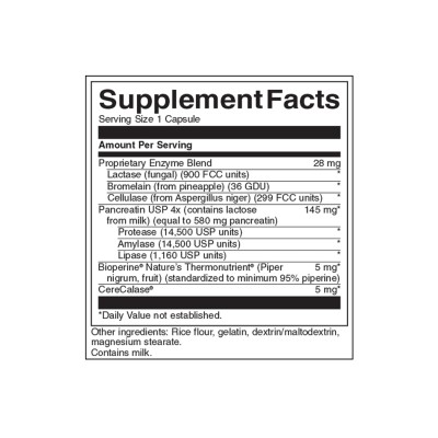 Digestitol with Enzymes & BioPerine 60 капсули | Swanson