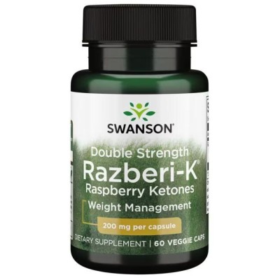 Double Strength Razberi-K Raspberry Ketones 200 мг 60веге капсули | Swanson