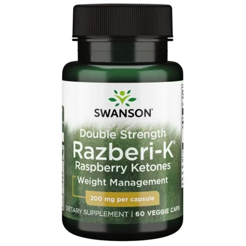 Double Strength Razberi-K Raspberry Ketones 200 мг 60веге капсули | Swanson