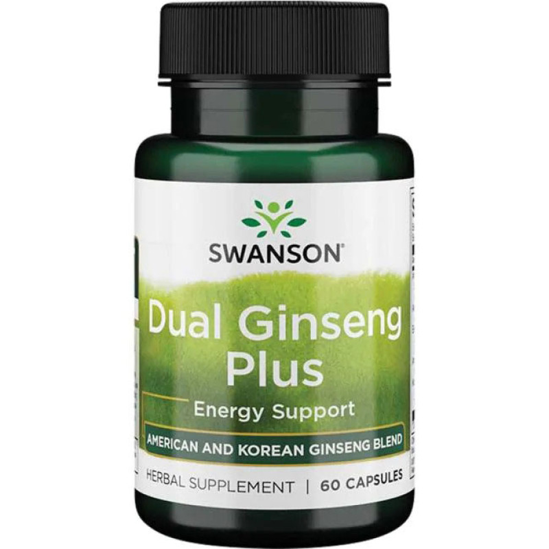 Dual Ginseng Plus 60 капсули | Swanson