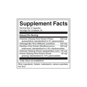 Dual Ginseng Plus 60 капсули | Swanson
