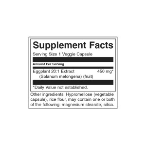 Eggplant Extract 20:1 450 мг 30 веге капсули | Swanson