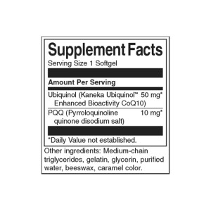 Enhanced PQQ with Ubiquinol 30 гел-капсули | Swanson