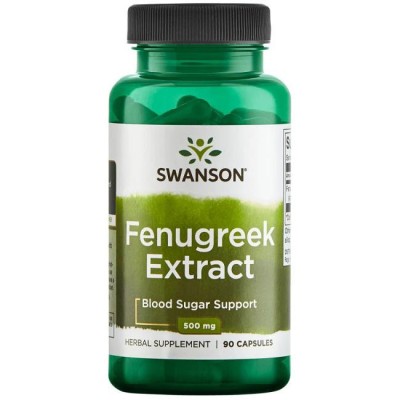 Fenugreek Extract 500 мг 90 капсули | Swanson Поддържа кръвната захар Увеличава производството на кърма при жените Помага при контрола на апетита Увеличава нивата на тестостерон Поддържа здравето на мус Fenugreek Extract 500 мг 90 капсули | Swanson Поддър