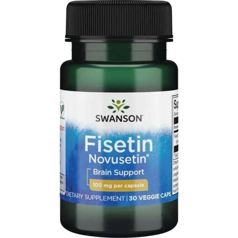 [Fisetin Novusetin 100 мг 30 веге капсули | Swanson Стимулира мисловната дейсност и подобрява паметта Притежава антиоксидантна защита Удължава живота на човек Физетин Novusetin на капсули е на топ цена от S