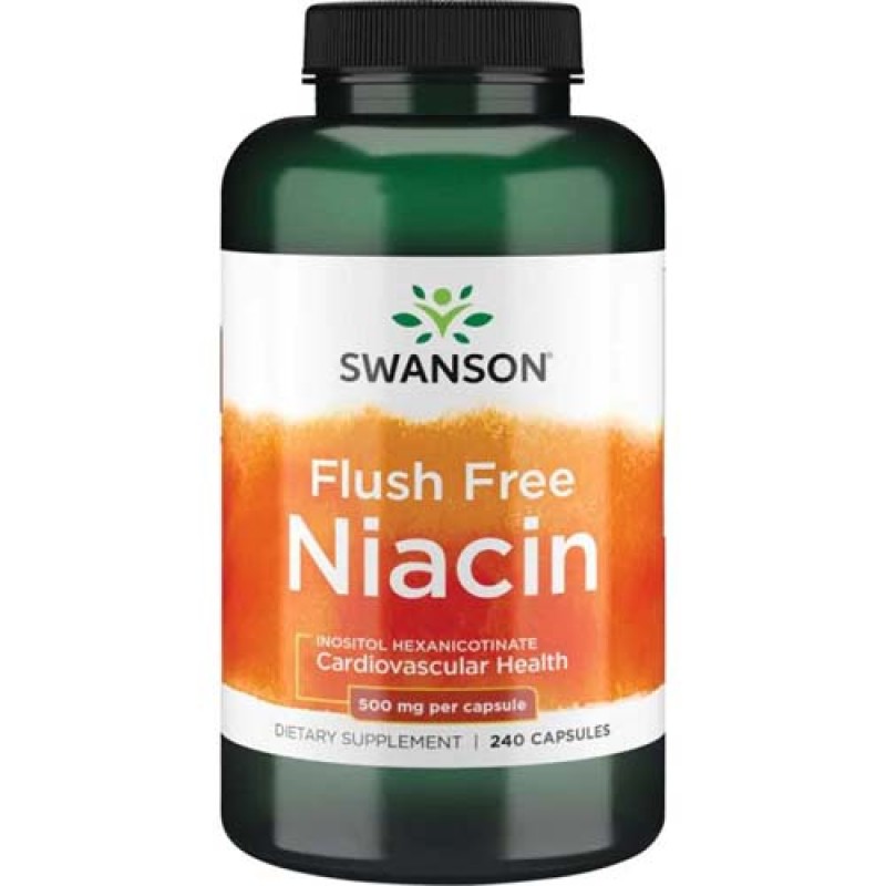 Flush Free Niacin 500 мг 240 капсули | Swanson