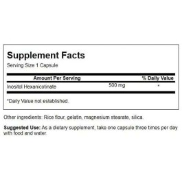 Flush Free Niacin 500 мг 240 капсули | Swanson