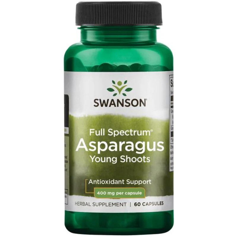 Full Spectrum Asparagus 400 мг 60 капсули | Swanson