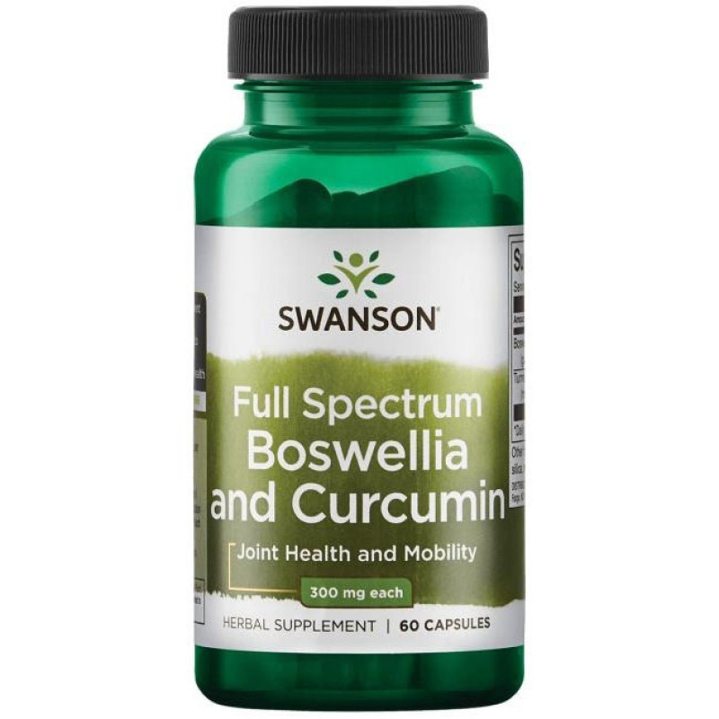 Full Spectrum Boswellia and Curcumin 60 капсули | Swanson