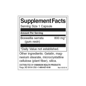 Full Spectrum Boswellia Double Strength 60 капсули | Swanson