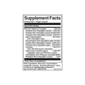 Full-Spectrum Enzymes BioCore Optimum Complete 90 веге капсули | Swanson
