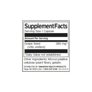 Full Spectrum Grape Seed 380 мг 100 капсули | Swanson