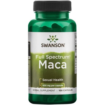 Full Spectrum Maca 500 мг 100 капсули | Swanson  За силна имунна система Натурален афродизиак за мъже и жени Срещу стрес, нервност и депресия За подобряване здравето на жените При дисбаланс на хорм Full Spectrum Maca 500 мг 100 капсули | Swanson  За силна