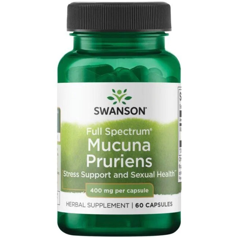 Full Spectrum Mucuna Pruriens 400 мг 60 капсули | Swanson
