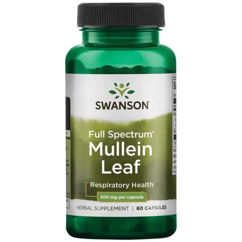 Full Spectrum Mullein Leaf 500 мг 60 капсули | Swanson