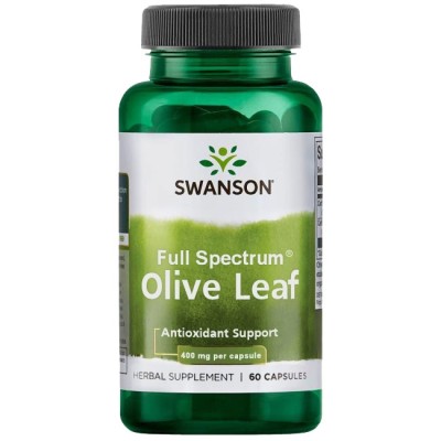 Full Spectrum Olive Leaf 400 мг 60 капсули | Swanson Предпазва от инфекции и сърдечно-съдови заболявания Участва в борбата със свободните радикали Подобрява функционирането на нервната система Ефективно за Full Spectrum Olive Leaf 400 мг 60 капсули | Swan