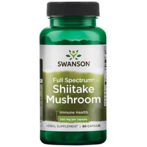 Full Spectrum Shiitake Mushroom 500 мг 60 капсули | Swanson