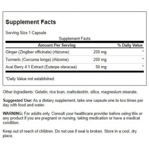 Full Spectrum Turmeric, Acai & Ginger 60 капсули | Swanson