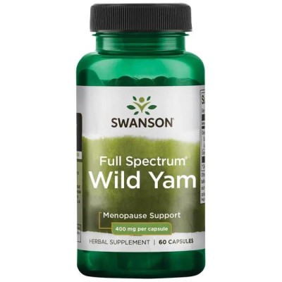 Full Spectrum Wild Yam 400 мг 60 капсули | Swanson Подобрява състоянието при болезнена менструация Грижи се за здравето на стомашния Ви тракт Насърчава нормалната еднокринна функция Стимулира половото влеч Full Spectrum Wild Yam 400 мг 60 капсули | Swanso