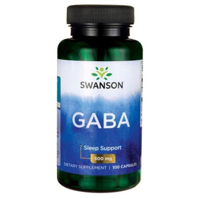 GABA 500 мг 100 капсули | Swanson Улеснява съня и заспиването Спомага за спокойна релаксация Подобрява състоянието при тревожност, напрежение и стрес Има естествен успокояващ ефект върху мозъка и нервната GABA 500 мг 100 капсули | Swanson Улеснява съня и 