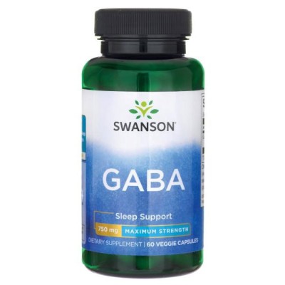 GABA Maximum Strength 750 мг 60 веге капсули | Swanson