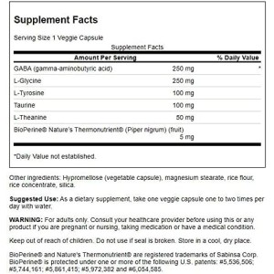 GABAplex with L-Tyrosine & L-Theanine 60 веге капсули | Swanson