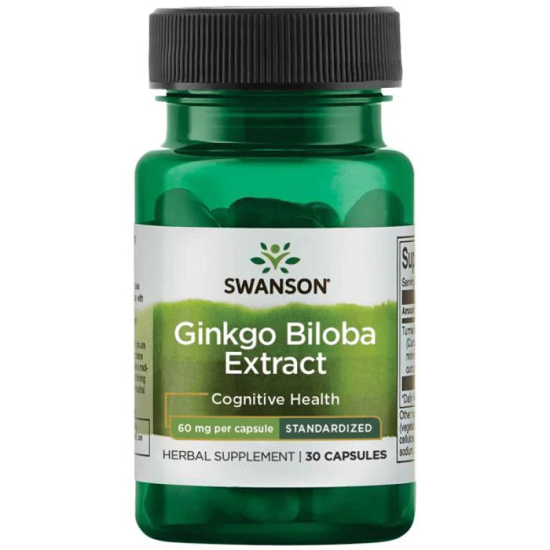 Ginkgo Biloba 24% 60 мг 30 капсули | Swanson