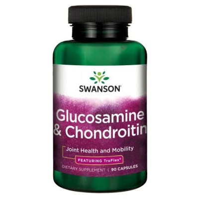 Glucosamine & Chondroitin Featuring TruFlex 90 капсули | Swanson Поддържа здрава ставна функция и подвижност Подпомага нормалното образуване на хрущяли Облекчава болката С противовъзпалителни свойства Glucosamine & Chondroitin Featuring TruFlex 90