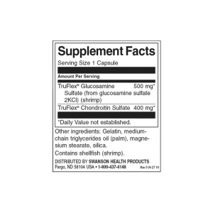 Glucosamine & Chondroitin Featuring TruFlex 90 капсули | Swanson
