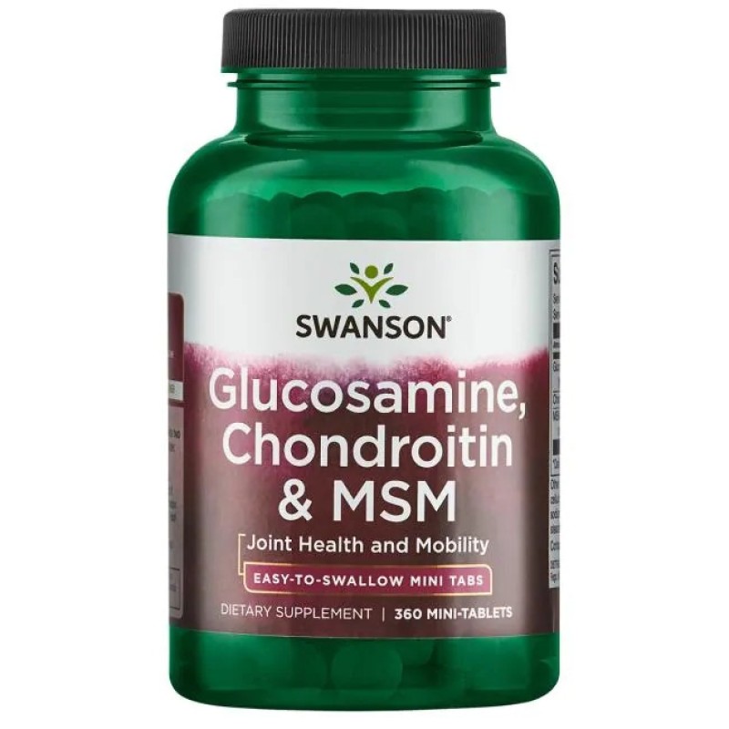 Glucosamine, Chondroitin & MSM 360 мини таблетки | Swanson