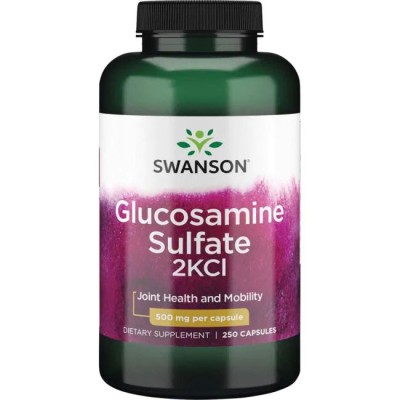 Glucosamine Sulfate 2KCl 500 мг 250 капсули | Swanson Регенерира и възстановява ставите Градивен елемент за Вашия хрущял Подпомага здравето на ставите Усвоява се бързо от организма Глюкозамин Сулфат 2KC Glucosamine Sulfate 2KCl 500 мг 250 капсули | Swanso