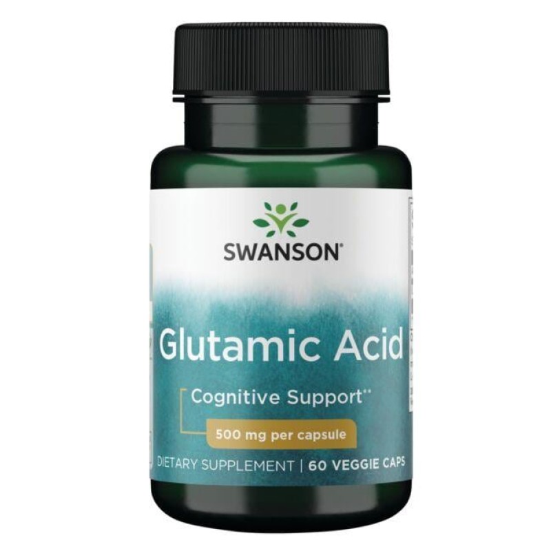 Glutamic Acid 500 мг 60 веге капсули | Swanson