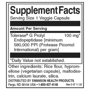 Gluten Rid with Tolerase G 100 мг 90 веге капсули | Swanson