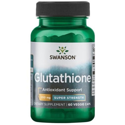 High Potency L-Glutathione 200 мг 60 веге капсули | Swanson Действа като клетъчен антиоксидант Инхибира пролиферацията на свободни радикали Играе решаваща роля в имунната функция Подпомага детоксикационния High Potency L-Glutathione 200 мг 60 веге капсули