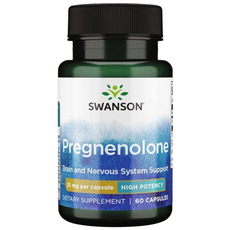 High Potency Pregnenolone 25 мг 60 капсули | Swanson