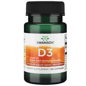 High Potency Vitamin D3 1000 IU 60 капсули | Swanson