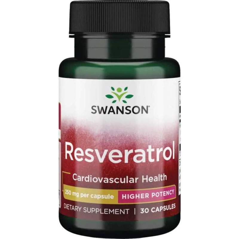 Higher Potency Resveratrol 250 мг 30 капсули | Swanson