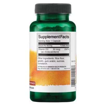Higher Potency Vitamin D3 2000 IU 250 капсули | Swanson
