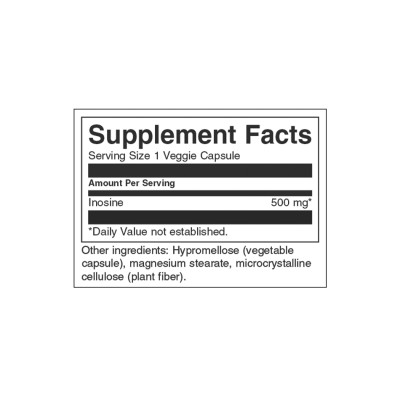 Inosine 500 мг 60 вегетариански капсули | Swanson Подходящ за спортисти и любители на високоинтензивните тренировки Помага да редуцирате мазнините и да склуптурирате перфектното тяло Подобрява издръжловостта Inosine 500 мг 60 вегетариански капсули | Swans
