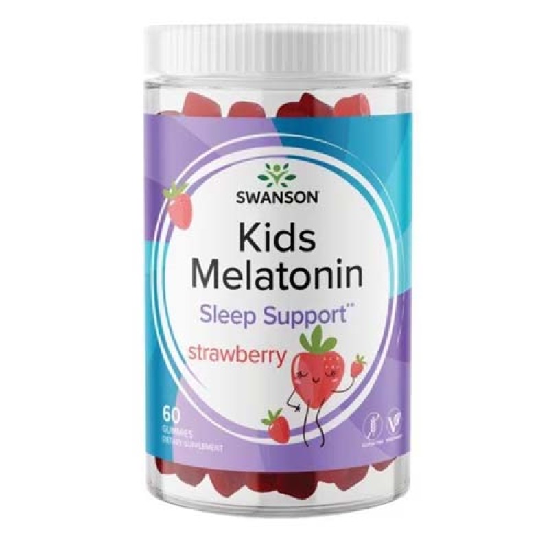 Kids Melatonin 60 дъвчащи таблетки с вкус ягода | Swanson