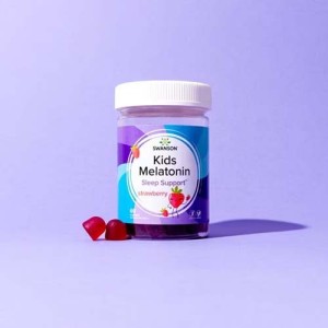 Kids Melatonin 60 дъвчащи таблетки с вкус ягода | Swanson Kids Melatonin 60 дъвчащи таблетки с вкус ягода | Swanson
