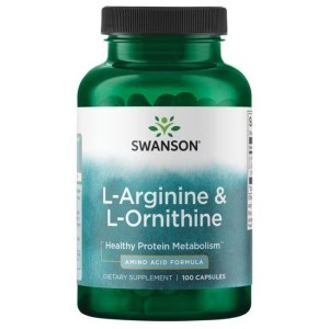 L-Arginine & L-Ornithine 100 капсули | Swanson L-Arginine & L-Ornithine 100 капсули | Swanson