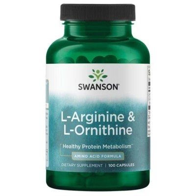 L-Arginine & L-Ornithine 100 капсули | Swanson L-Arginine & L-Ornithine 100 капсули | Swanson
