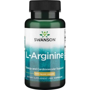 L-Arginine 500 мг 100 капсули | Swanson L-Arginine 500 мг 100 капсули | Swanson