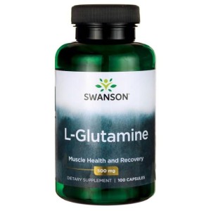 L-Glutamine 500 мг 100 капсули | Swanson L-Glutamine 500 мг 100 капсули | Swanson